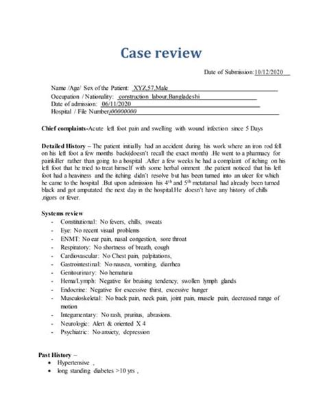 Surgery Case review | PDF | Free Download