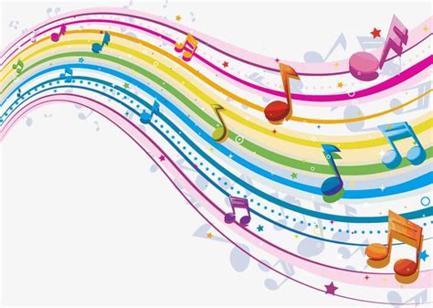 Colorful Music Notes Hd Transparent, Music Creative Color Liner Notes, Music Clipart, Color ...