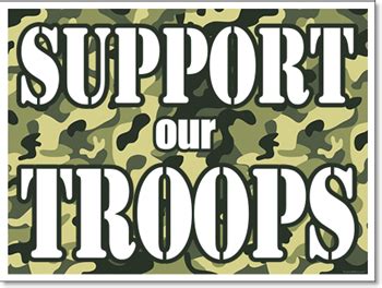 Support Our Troops Full Color Yard Sign