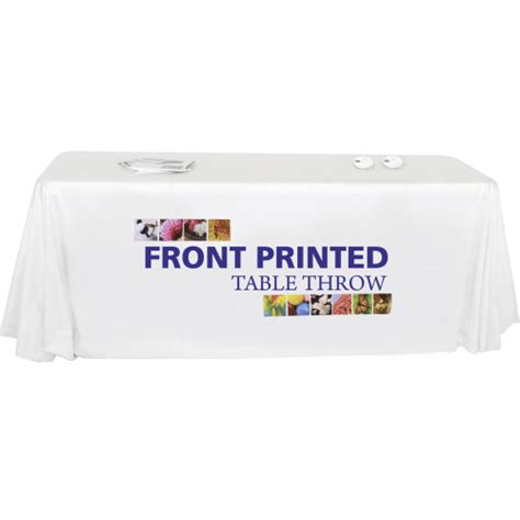 Front Printed Table Throw - Springfield Blue Print