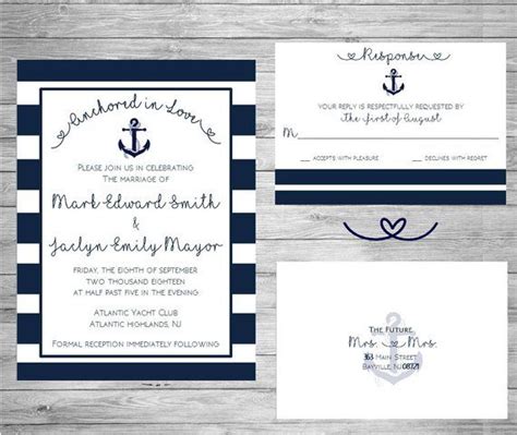 Nautical Wedding Invitation - DIY - Printable