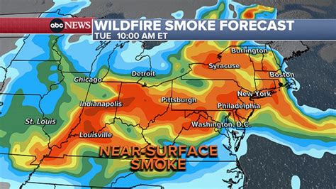 Canadian wildfire smoke returns to parts of the Midwest and Northeast