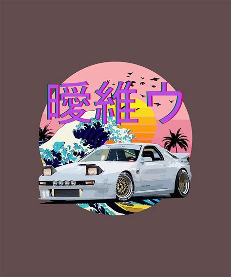 Vaporwave Japanese Aesthetic RX7 RX-7 JDM Tuner Car Drift Racing By Kha Dieu Vuong | lupon.gov.ph