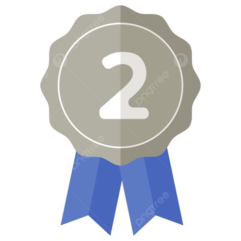 2nd Place Vector Art PNG, Silver Medal 2nd Place Award Icon, 2nd, Award, Silver PNG Image For ...