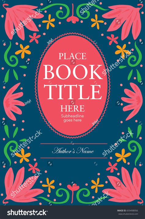 Book Cover Template Design Floral Patterns Stock Vector (Royalty Free ...