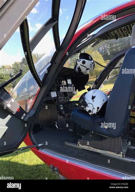 Cockpit of an Airbus EC 135 helicopter Stock Photo - Alamy