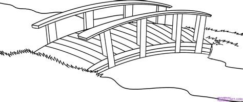 japanese garden coloring page | How to Draw a Bridge, Step by Step ...