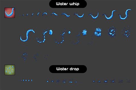 Water Effects Pixel Art Set Download - CraftPix.net