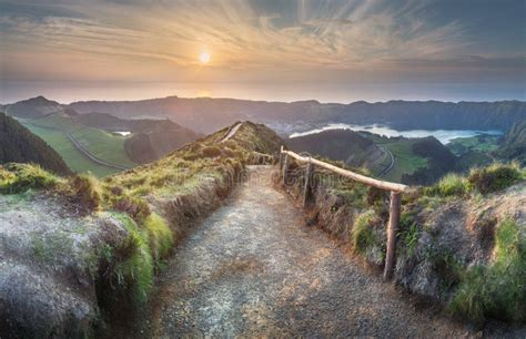 Mountain Landscape Ponta Delgada Island, Azores Portugal Stock Image - Image of archipelago ...