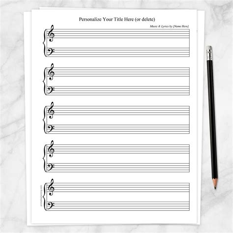 Printable Personalized Piano Sheet Music BLANK Piano and - Etsy Singapore