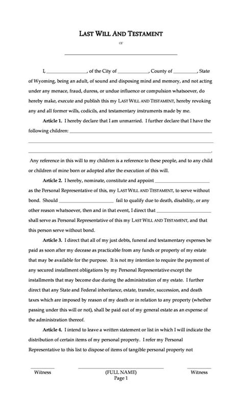 39 Last Will and Testament Forms & Templates ᐅ TemplateLab