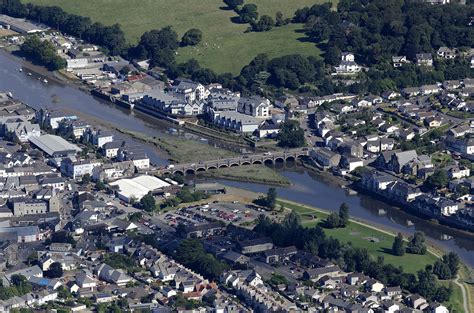 Wadebridge in Cornwall - aerial UK view | Aerial images, Aerial, Old bridge