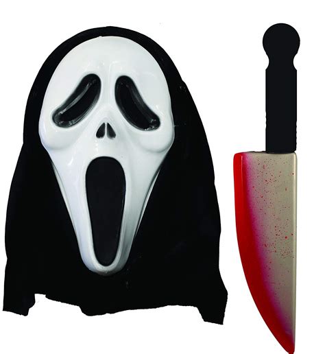 Screamer Mask and Bloody Knife - I Love Fancy Dress