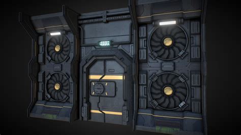 Sci Fi Wall - 3D model by Devsanterr [30cf95b] - Sketchfab