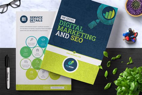 SEO & Digital Marketing Brochure | Brochure Templates ~ Creative Market