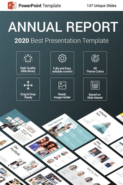 Annual Report PowerPoint Template #93339