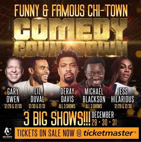 DeRay Davis Annual Funny And Famous Chi Town Comedy Count Down, Chicago IL - Dec 31, 2018 - 8:00 PM