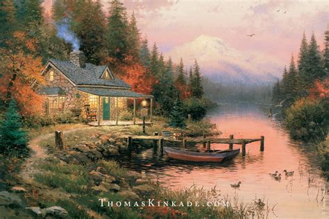 "The End of a Perfect Day" is one of Thomas Kinkade's most iconic cabin scenes. This award ...