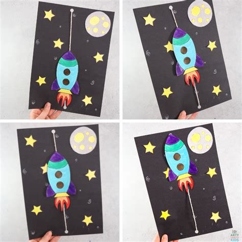 Flying Rocketship Craft - Space Craft - Arty Crafty Kids