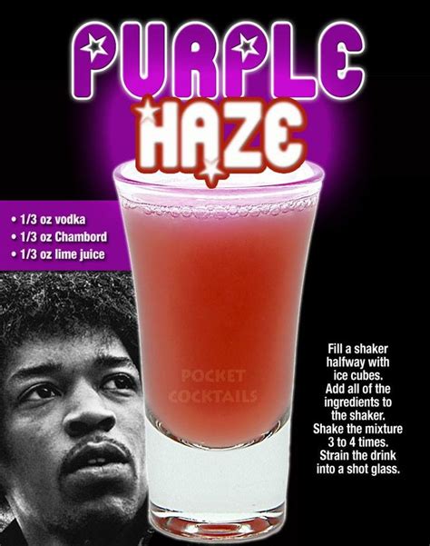 Purple Haze | Alcohol drink recipes, Bartender drinks recipes, Cocktail drinks recipes