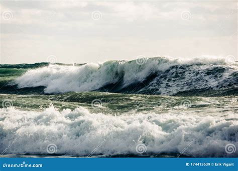 Surging Waves in the Deep Sea Stock Image - Image of splash, hurricane: 174413639