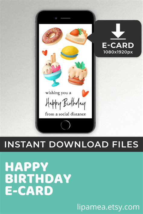 Electronic birthday card happy birthday from a social | Etsy ...