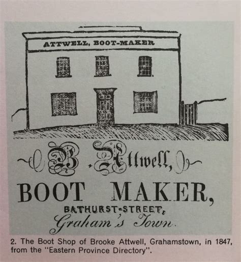 B. Attwell bootmaker, Grahamstown | Grahamstown, Childhood, History