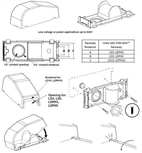 PANDUIT LD10 Pan Way Surface Raceway Instruction Manual