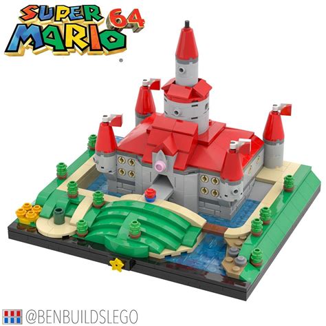 LEGO Peach's Castle (Super Mario 64) [3] | Lego mario, Lego super mario, Super mario art