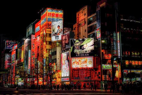 Night Lights Of Tokyo Photograph by Mountain Dreams - Pixels