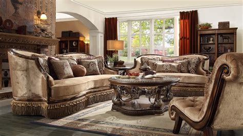 HD 1631 Homey Design upholstery living room set Victorian, European