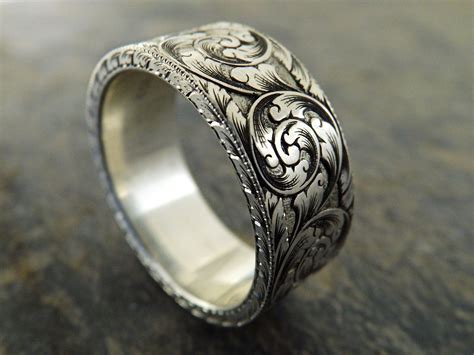 https://flic.kr/p/HTP3ty | DSCF2345 | Hand engraved 9x2mm silver ring ...