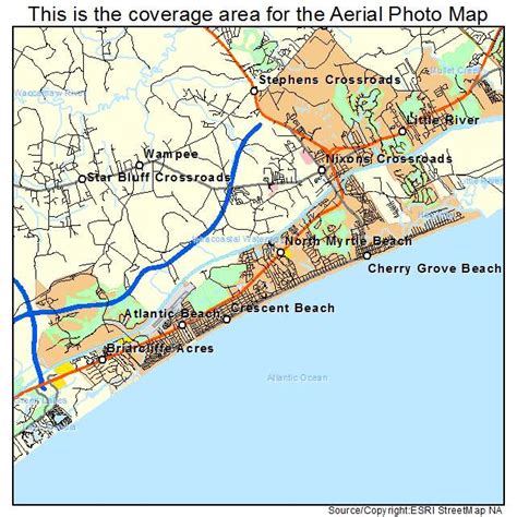 Aerial Photography Map of North Myrtle Beach, SC South Carolina