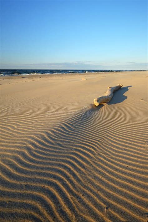 Beach on the Coast of the Baltic Sea, Kolobrzeg, Poland. Stock Image ...