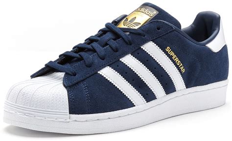 Adidas Originals Superstar Suede Trainers in Collegiate Navy Blue ...