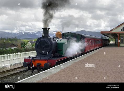 Restored steam train; Locomotive on the Strathspey Steam heritage ...