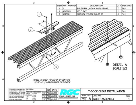 T-Dock Cleat Installation - Flathead Lift & Rail