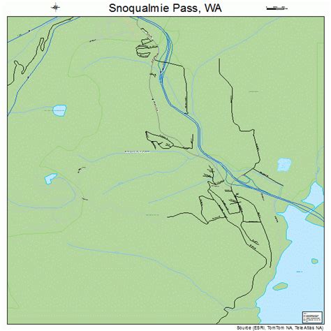 Snoqualmie Pass Washington Street Map 5365275