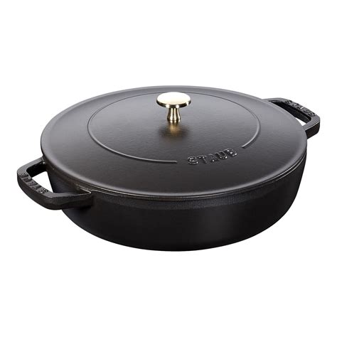 Staub Cast iron 3.25 l Cast iron round Saute pan, Black | Official ...