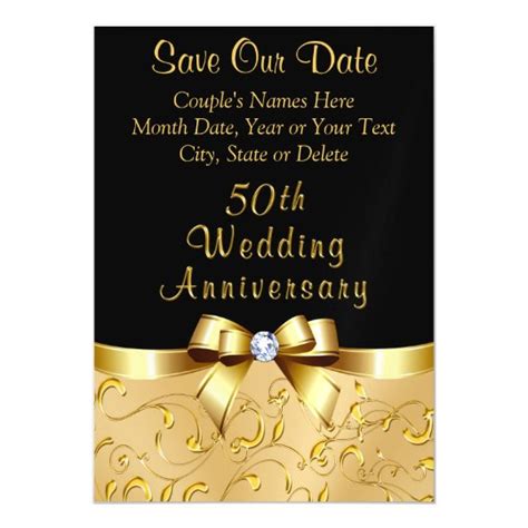 50th Wedding Anniversary Save the Date Magnets | Zazzle.com