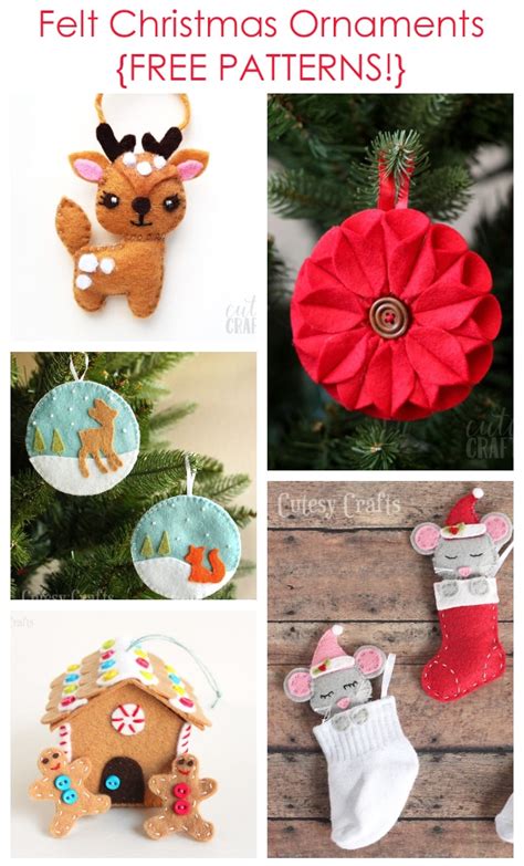 13 Free Felt Christmas Ornament Patterns - Cutesy Crafts