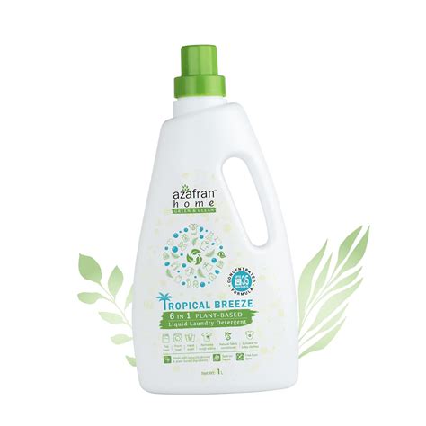 Azafran Tropical Breeze 6 In 1 Eco-Friendly Liquid Laundry Detergent, 1L : Amazon.in: Health ...