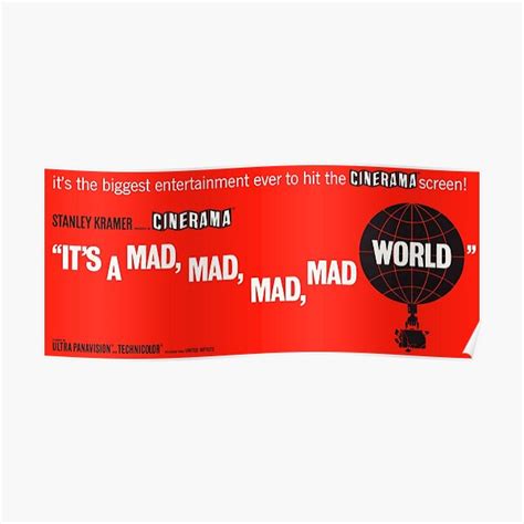 "It's a Mad Mad Mad Mad World Movie Poster" Poster for Sale by MovieFunTime | Redbubble