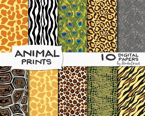 Safari Papers Animal Print Zoo Leather Papers by StudioDesset