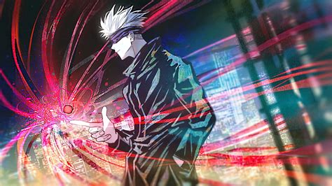 Satoru Gojo Red Reversal Jujutsu Kaisen Anime Fondo de pantalla 4k HD ...