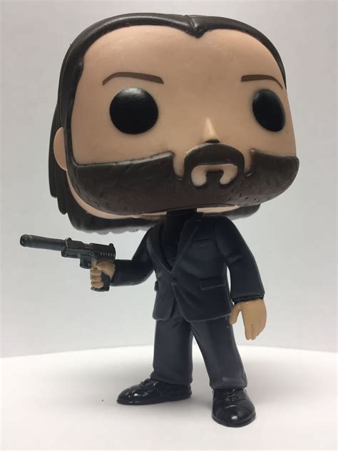 Custom Funko Pop! Vinyl Action Figure Keanu Reeves as John Wick in turtleneck from John Wick 2 ...