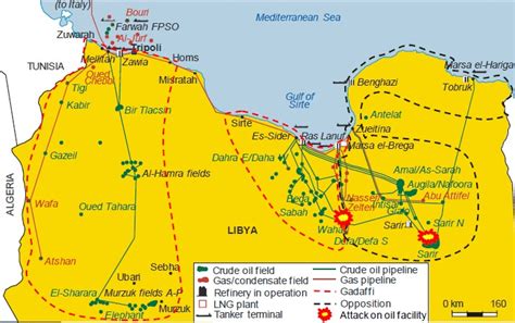 Libya oil field battle lines