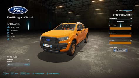 FORD RANGER WILDTRAK 2016 V1.0 FS22 Mod | Farming Simulator 22 Mod