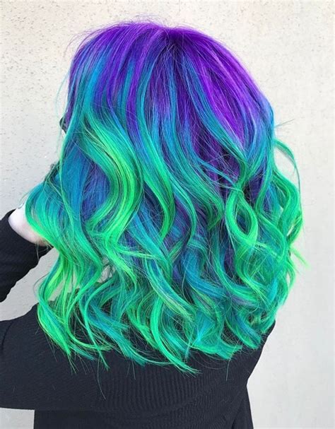 purple and green hair - Google Search in 2020 | Hair styles, Cool hair color, Cute hair colors