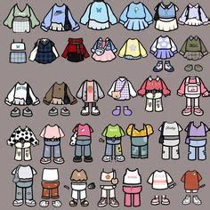 13 Toca boca outfit ideas | paper dolls clothing, paper animals, paper dolls